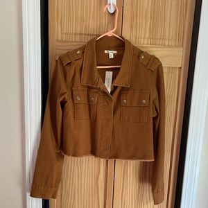 Francesco’s Miami crop cotton jacket rust